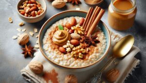 Köstliches und nahrhaftes Frühstück: Porridge mit Zimt, Erdnussbutter und Walnüssen - Einfaches Rezept 6 Koestliches und nahrhaftes Fruehstueck Porridge mit Zimt Erdnussbutter und Walnuessen Einfaches Rezept