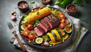 Grenailles mit Rinderfilet an Zucchini, Mais, Zwiebeln und Tomaten: Ein köstliches und nahrhaftes Gericht 6 Grenailles mit Rinderfilet an Zucchini Mais Zwiebeln und Tomaten