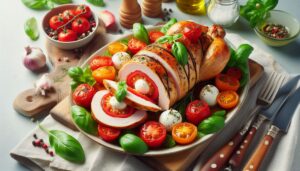 Putenbrust gefüllt mit Tomaten und Mozzarella: Gesundes und leckeres Rezept für eine ausgewogene Ernährung 6 Putenbrust gefuellt mit Tomaten und Mozzarella Gesundes und leckeres Rezept fuer eine ausgewogene Ernaehrung